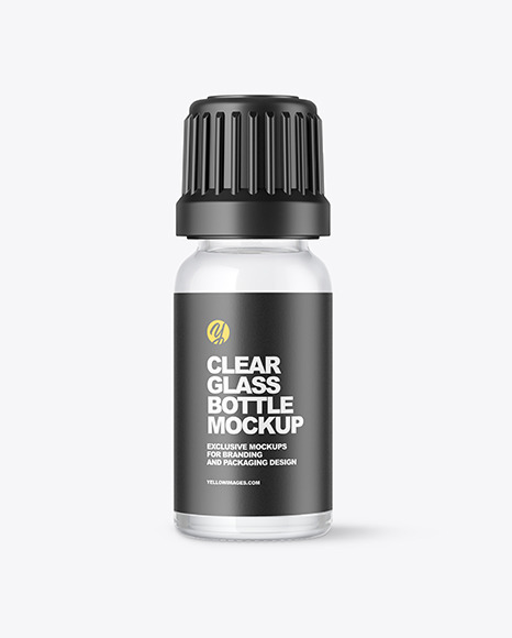 Clear Glass Bottle Mockup