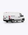 Panel Van Mockup - Back Half Side View