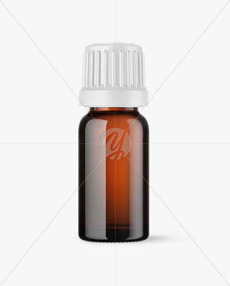 Amber Glass Bottle Mockup