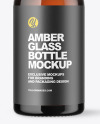 Amber Glass Bottle Mockup