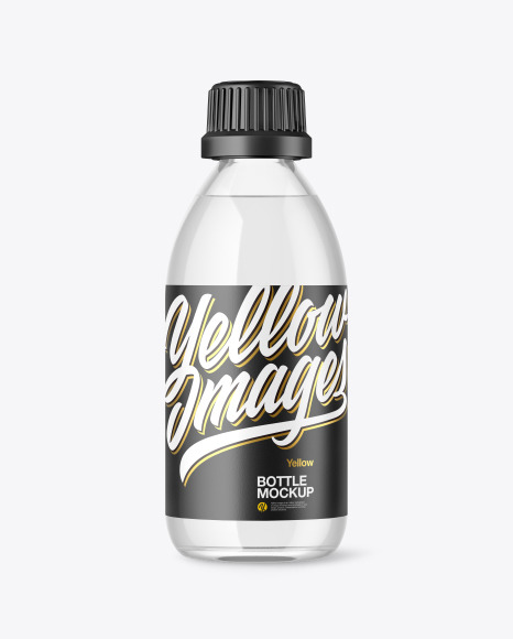 Clear Glass Bottle Mockup