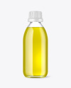 Clear Glass Bottle with Oil Mockup