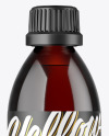 Dark Amber Glass Bottle Mockup