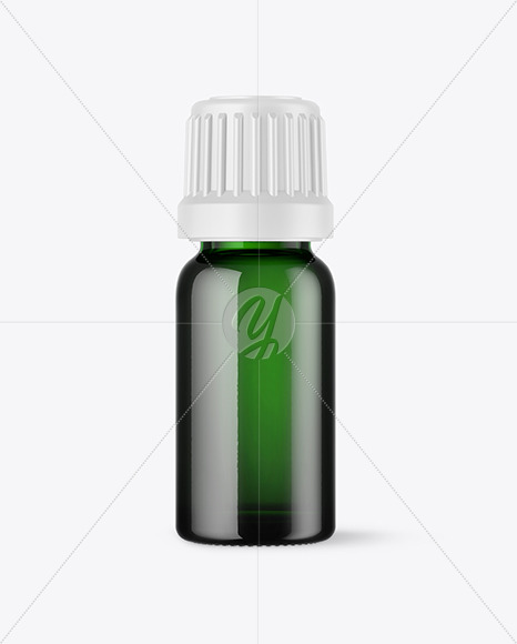 Green Glass Bottle Mockup