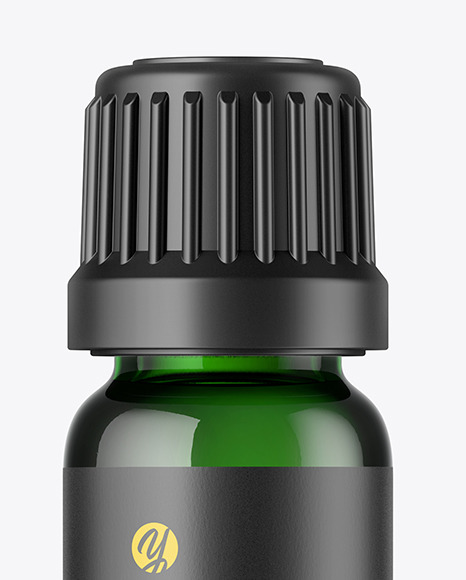 Green Glass Bottle Mockup