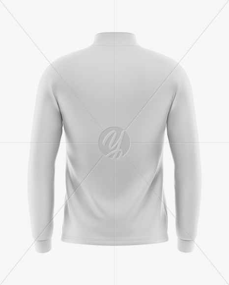 Men’s Raglan Quarter-Zip Pullover Mockup - Back View