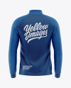 Men’s Raglan Quarter-Zip Pullover Mockup - Back View