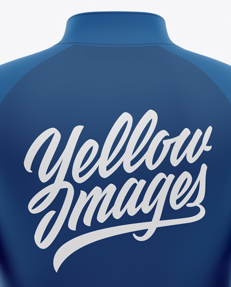 Men’s Raglan Quarter-Zip Pullover Mockup - Back View