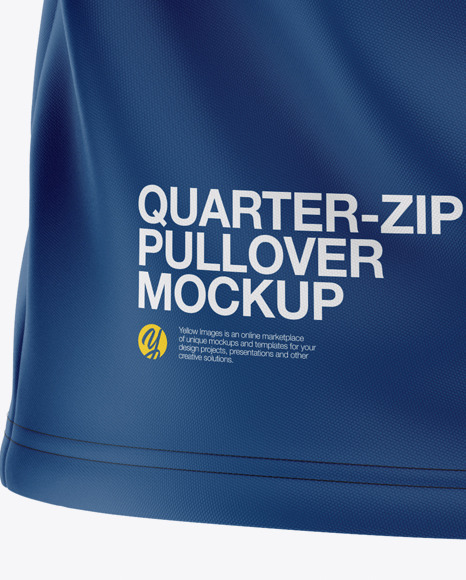 Men’s Raglan Quarter-Zip Pullover Mockup - Back View