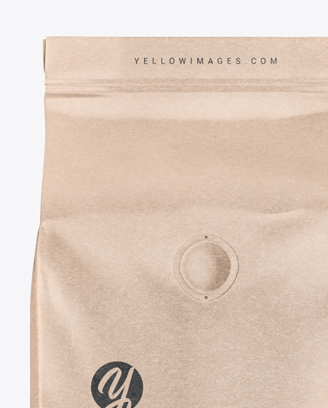 Kraft Coffee Bag with Cup Mockup