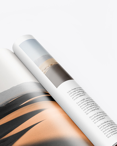 Opened Magazine Mockup