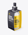 Sprayer Bottle Matte Paper Pack Mockup - Half Side View