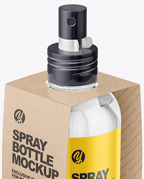 Sprayer Bottle Kraft Paper Pack - Half Side View