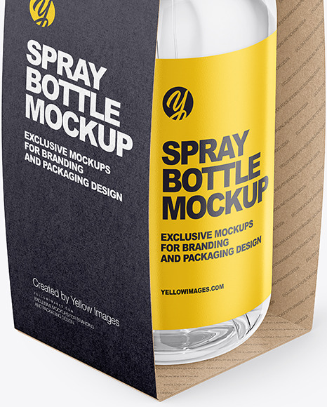 Sprayer Bottle Kraft Paper Pack - Half Side View