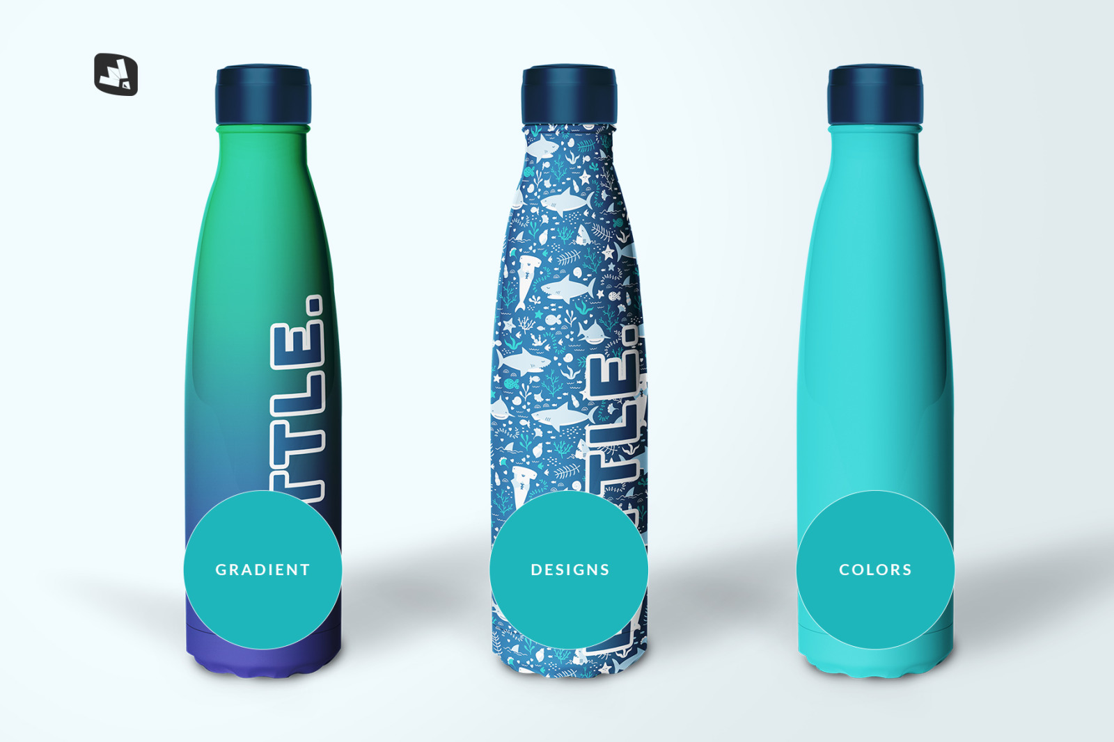 Steel Thermos Bottle Mockup Steel Thermos Bottle Mockup
