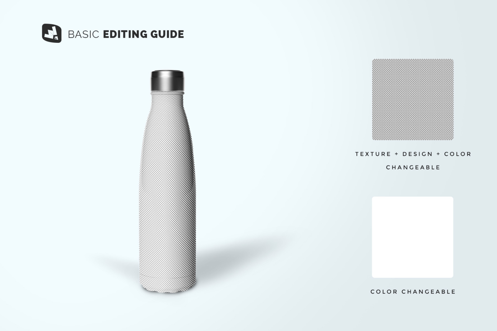 Steel Thermos Bottle Mockup