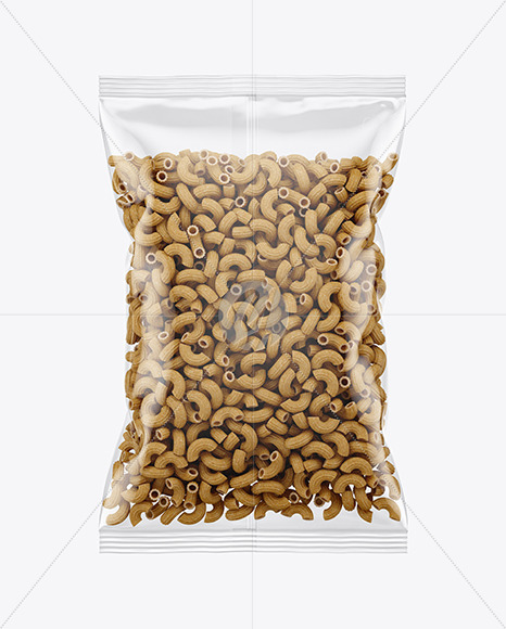 Whole Wheat Chifferini Rigati Pasta Bag Mockup