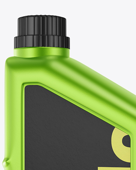 Metallic Motor Oil Bottle Mockup