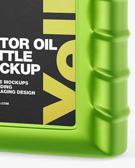 Metallic Motor Oil Bottle Mockup
