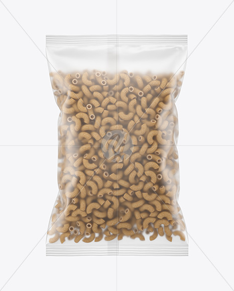 Whole Wheat Chifferini Rigati Pasta Matte Bag Mockup