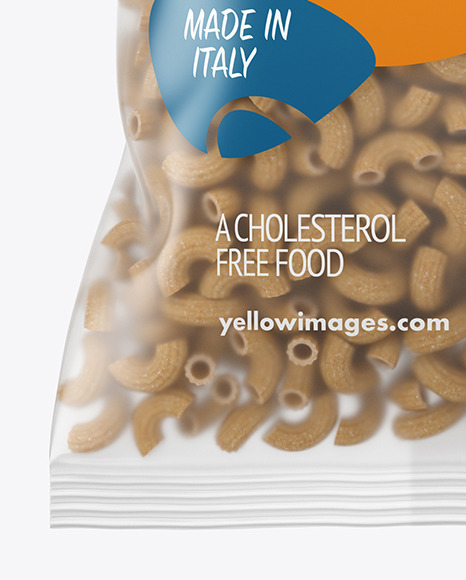 Whole Wheat Chifferini Rigati Pasta Matte Bag Mockup