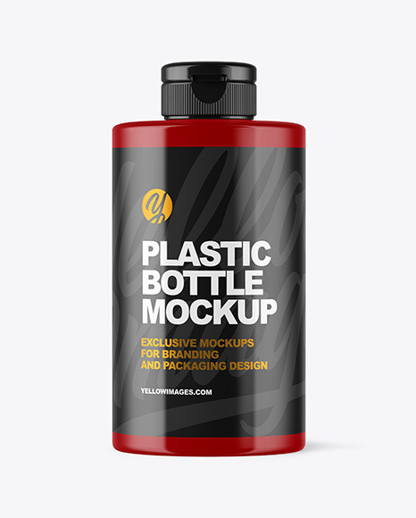 Glossy Plastic Bottle Mockup