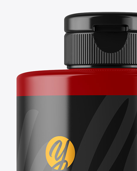 Glossy Plastic Bottle Mockup