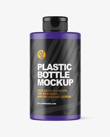 Matte Plastic Bottle Mockup