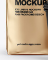 Metallic Coffee Bag with Cup Mockup