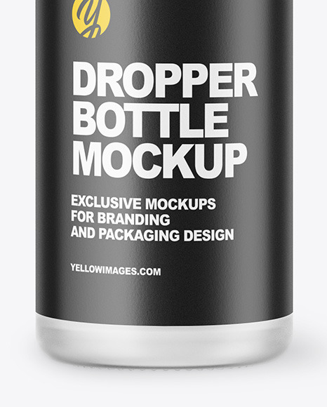 Frosted Dropper Bottle Mockup