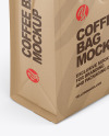 Kraft Coffee Bag Mockup - Half Side View