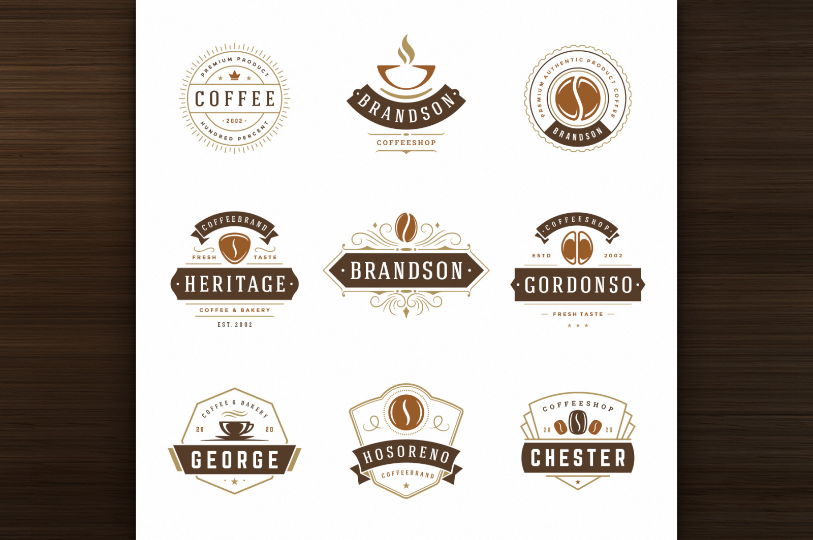 36 Coffee Logos and Badges