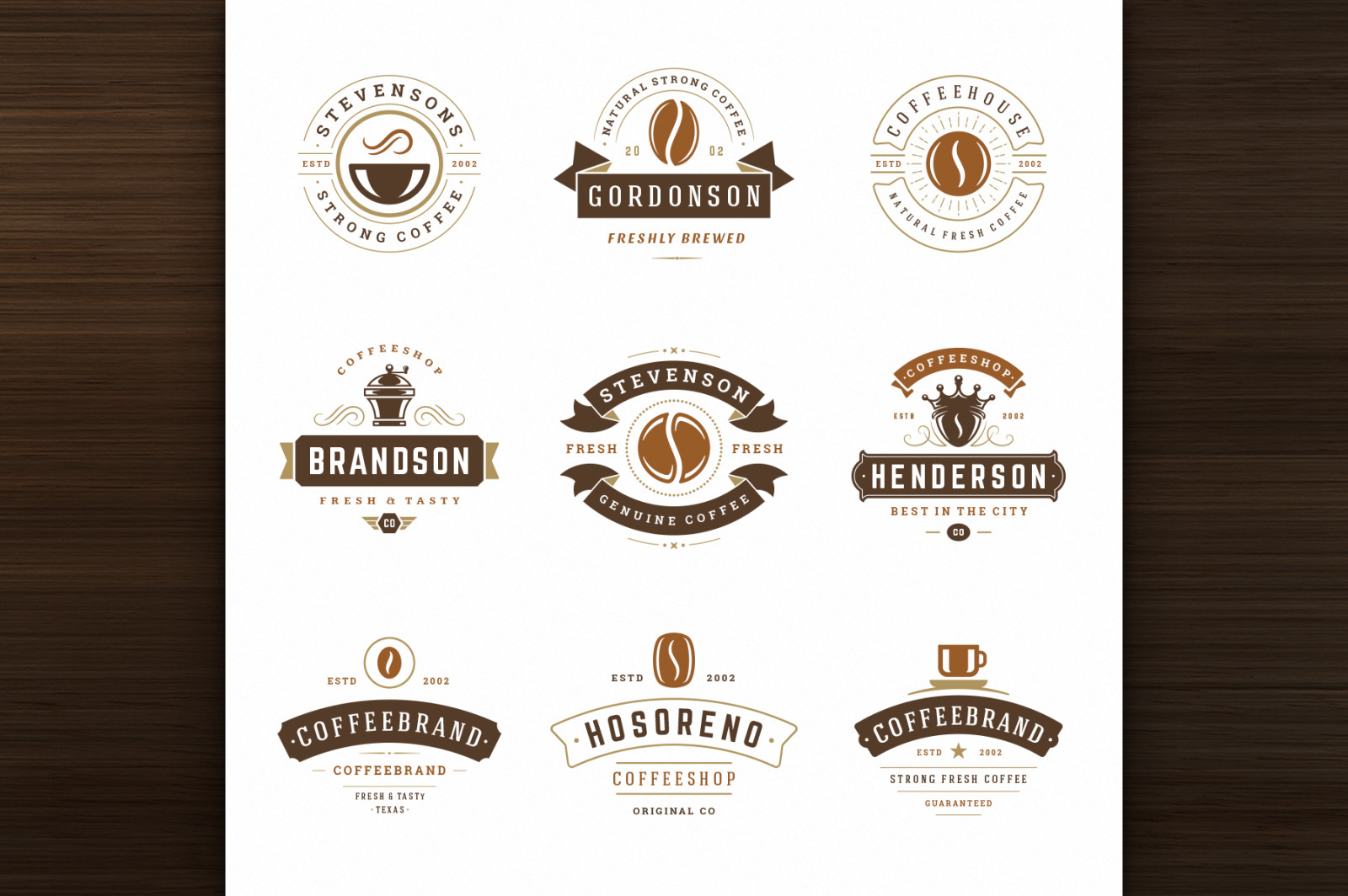 36 Coffee Logos and Badges 36 Coffee Logos and Badges