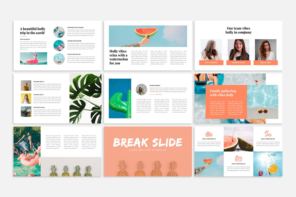 Holly - Vibes Powerpoint Template Holly - Vibes Powerpoint Template