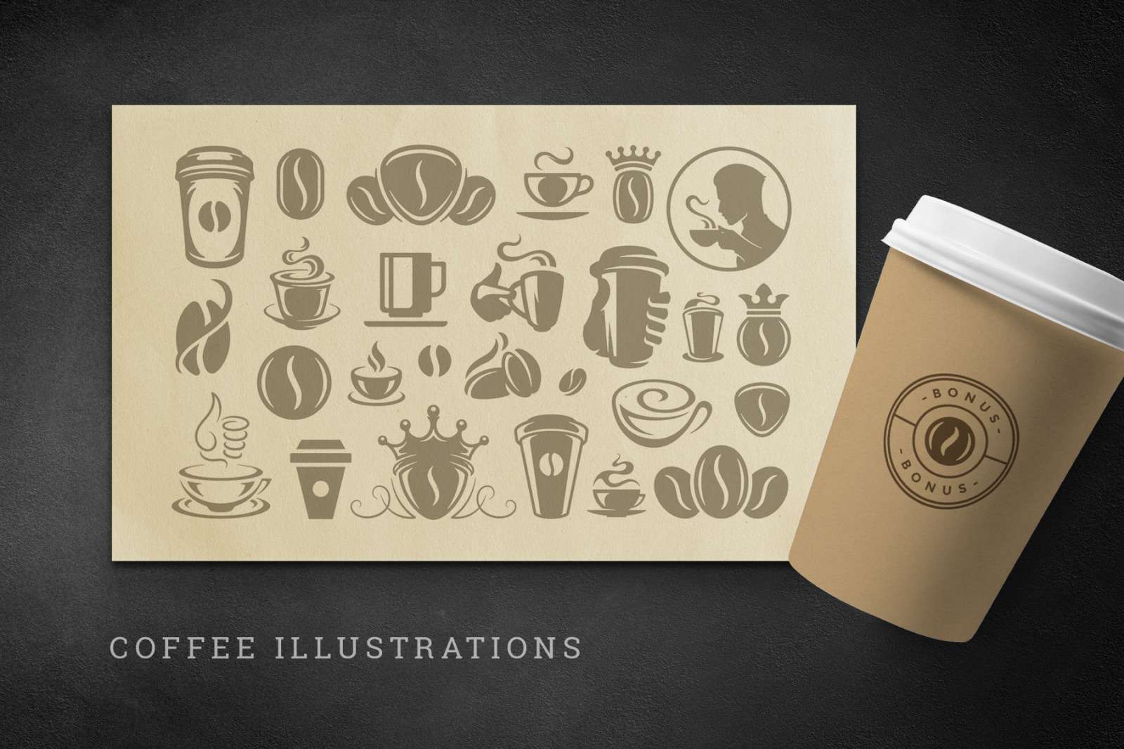 Coffee Quotes and Phrases set Coffee Quotes and Phrases set