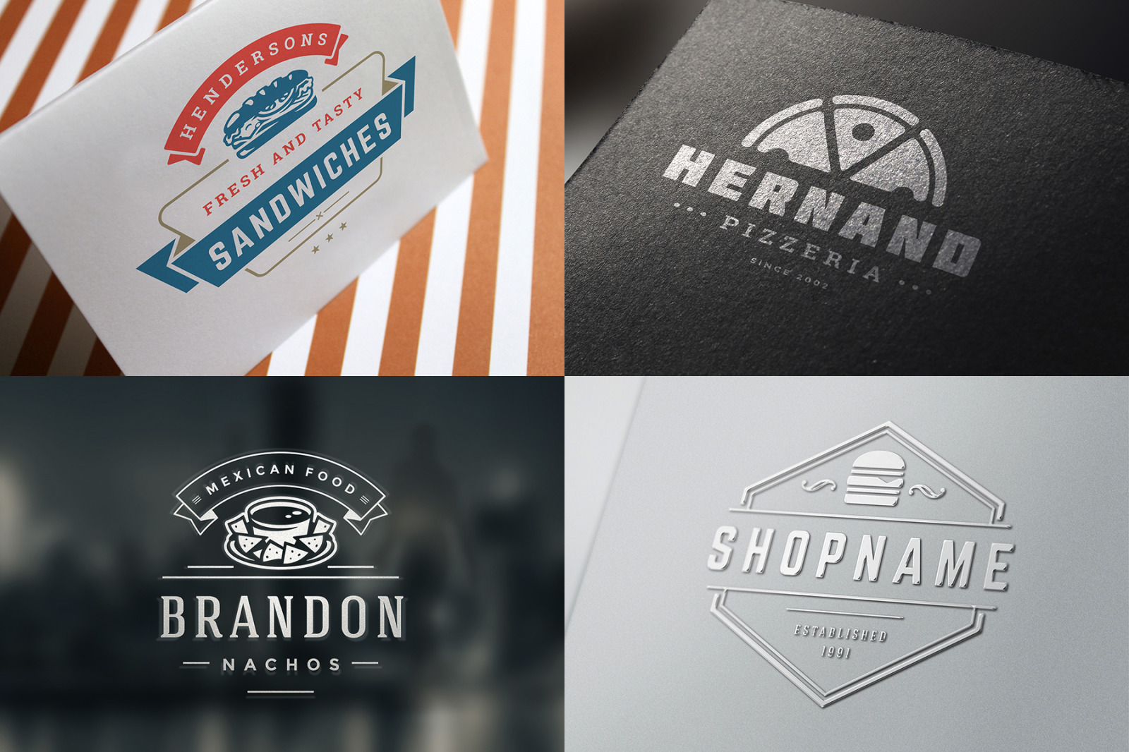 36 Fast Food Logos and Badges