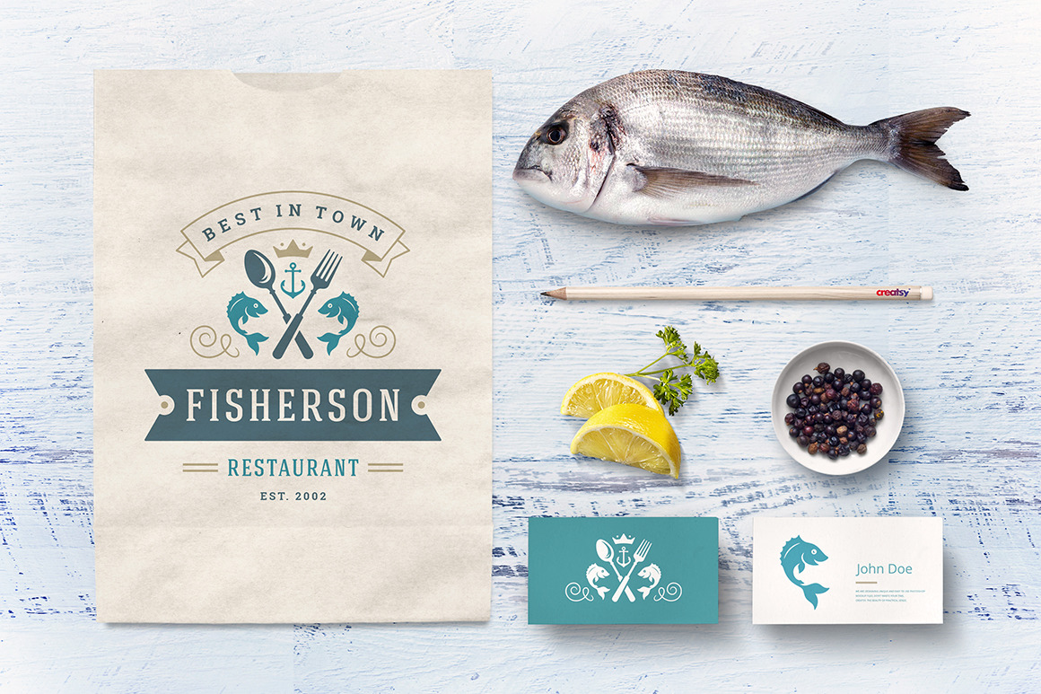 18 Seafood Logos &amp; Badges