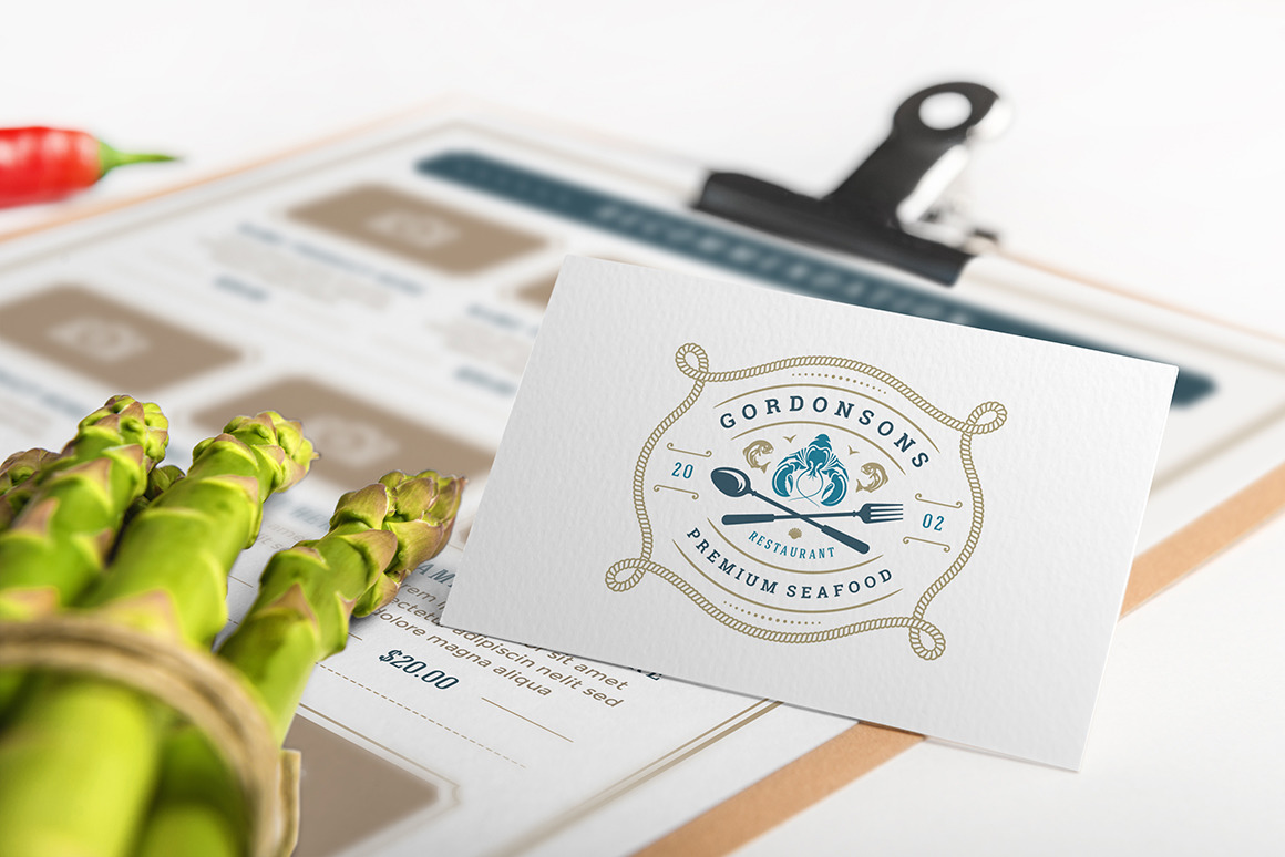 18 Seafood Logos & Badges 18 Seafood Logos & Badges
