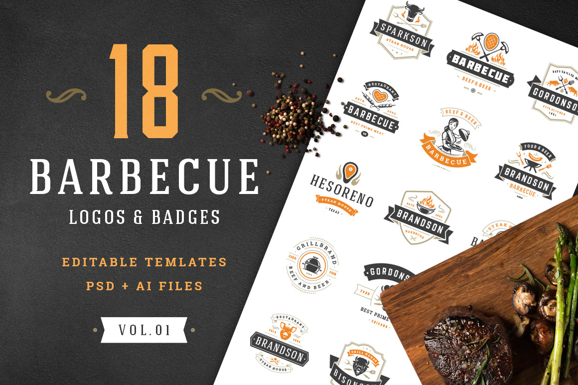 18 Barbecue Logos and Badges