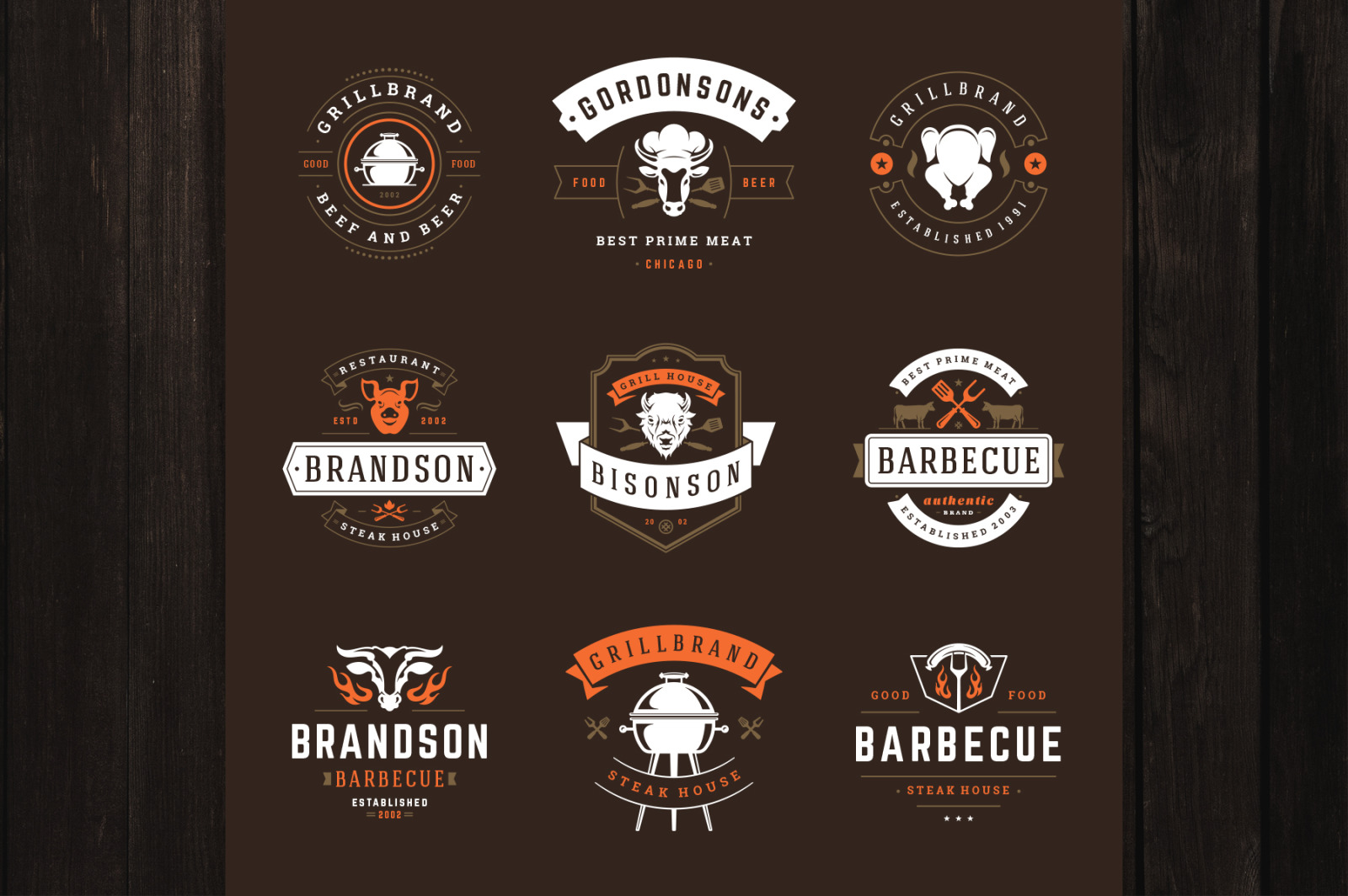 18 Barbecue Logos and Badges