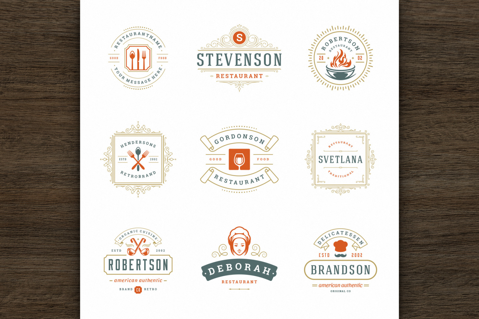 36 Restaurant Logos and Badges