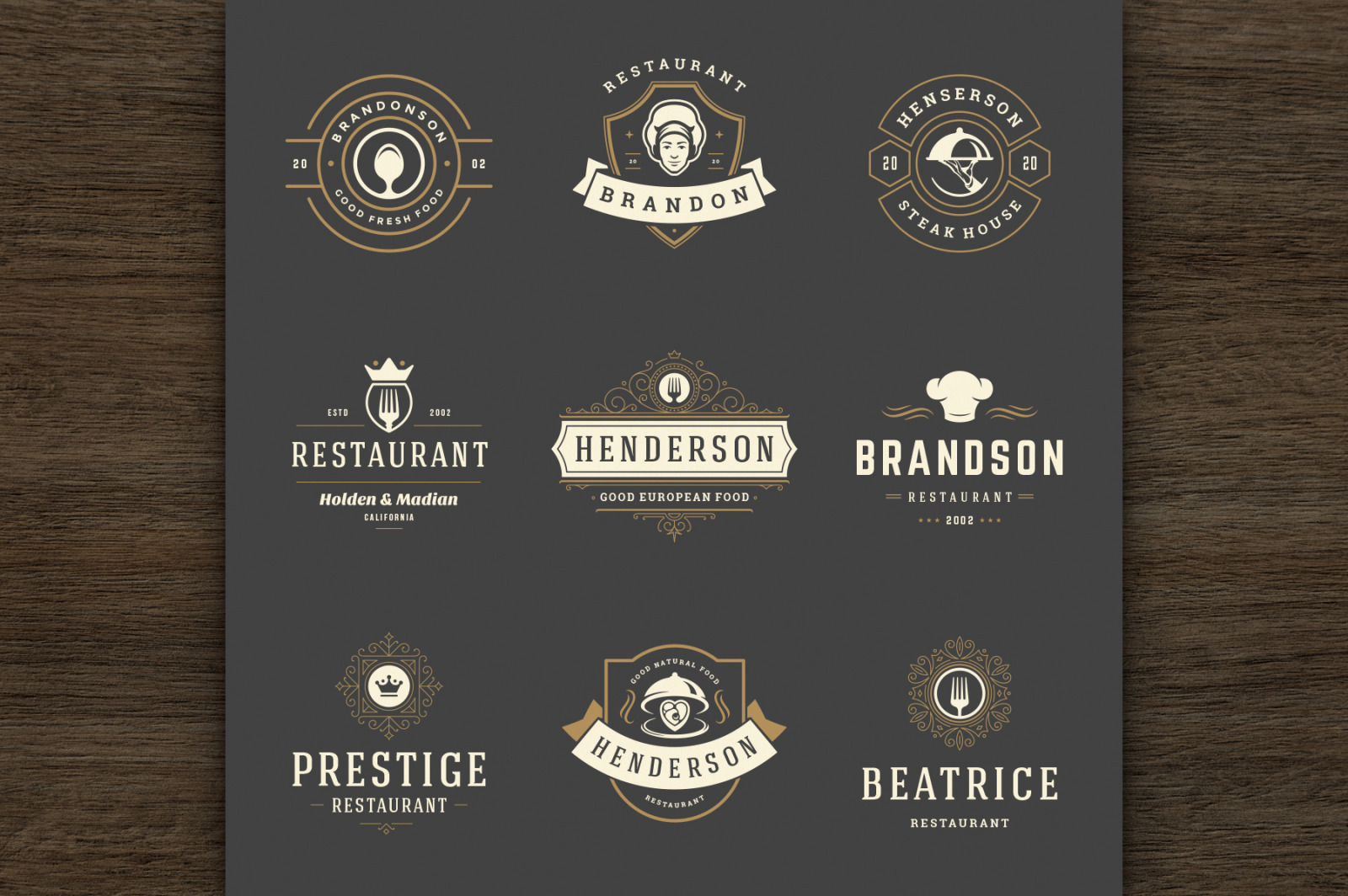 36 Restaurant Logos and Badges 36 Restaurant Logos and Badges