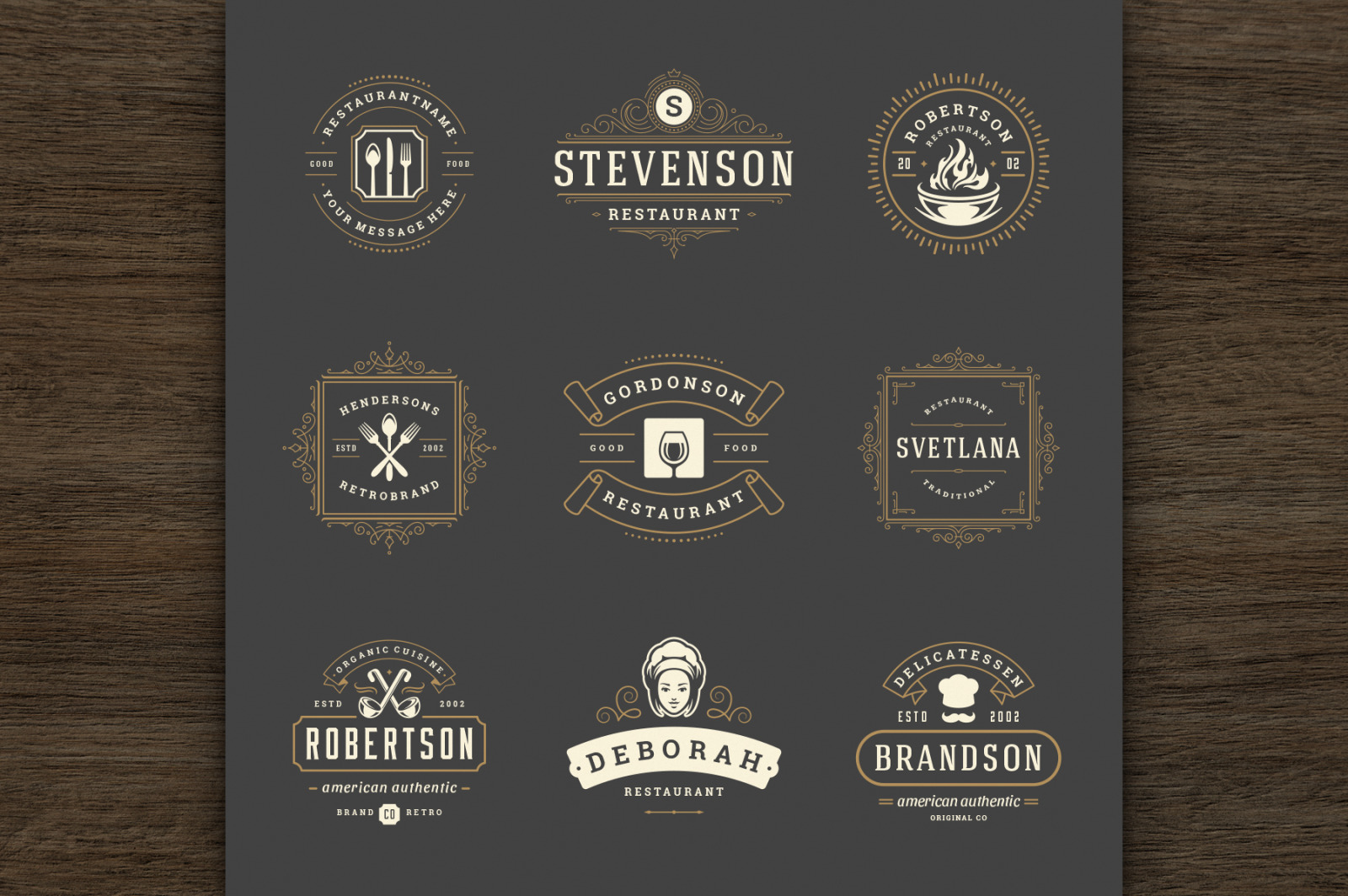 36 Restaurant Logos and Badges 36 Restaurant Logos and Badges