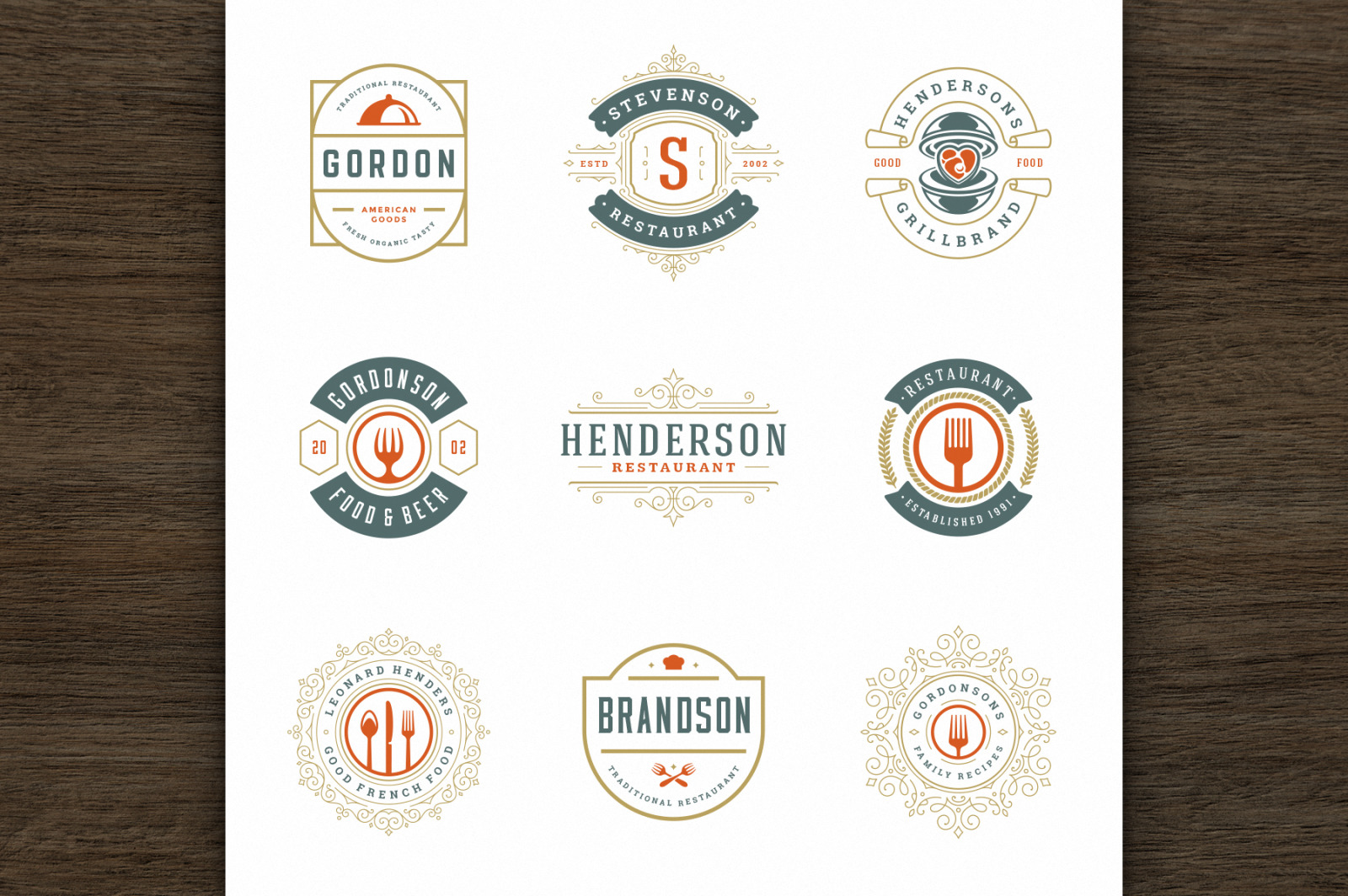 36 Restaurant Logos and Badges