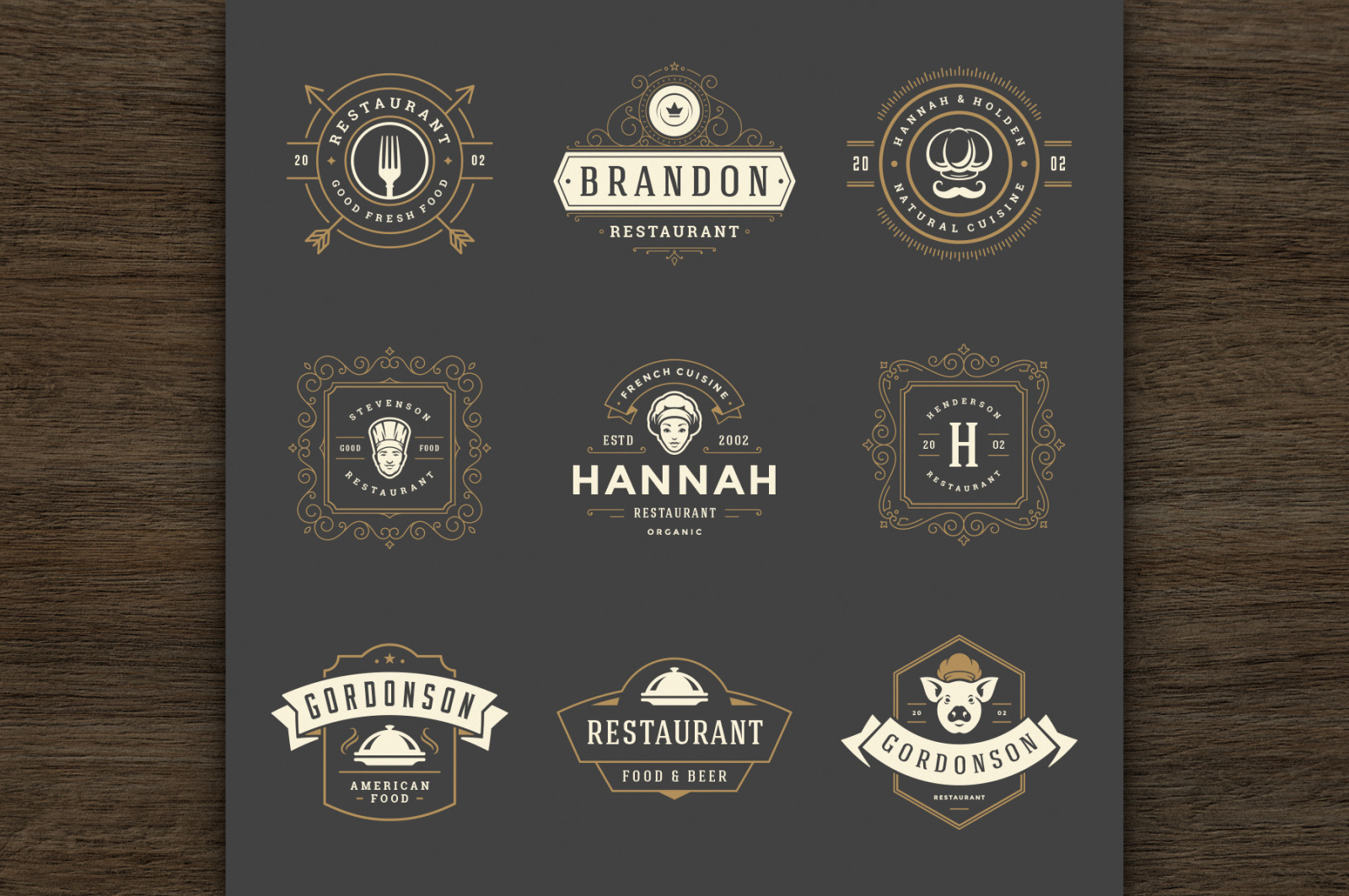 36 Restaurant Logos and Badges 36 Restaurant Logos and Badges