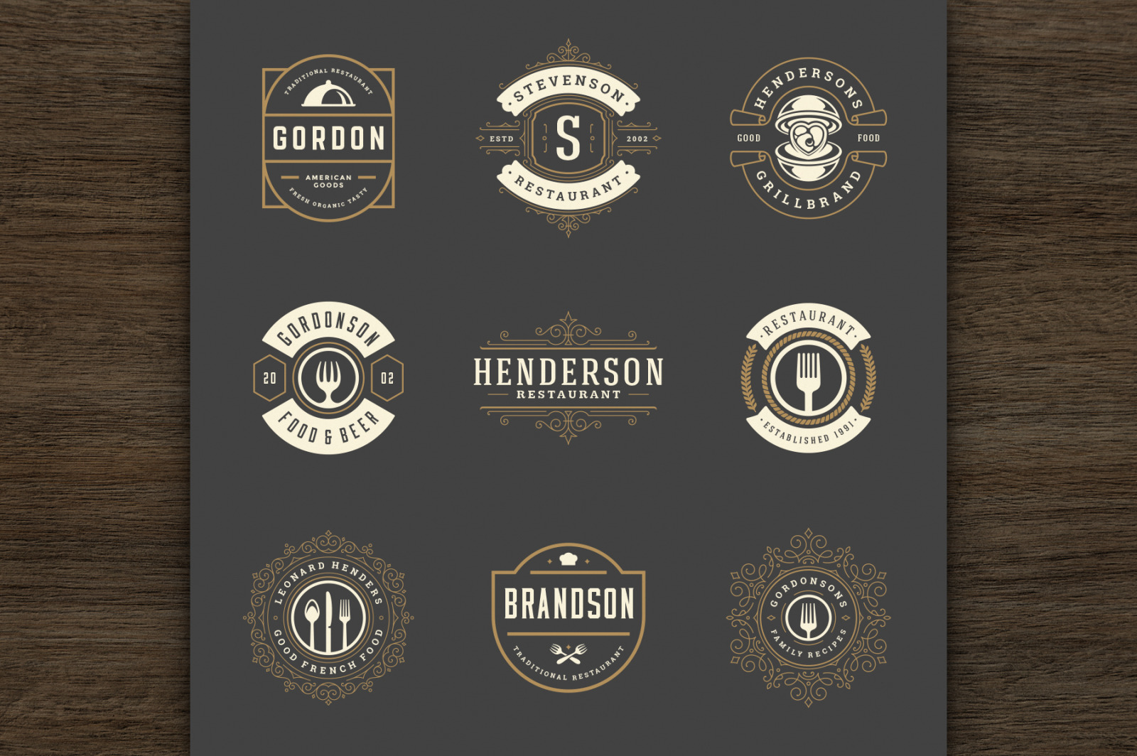 36 Restaurant Logos and Badges 36 Restaurant Logos and Badges