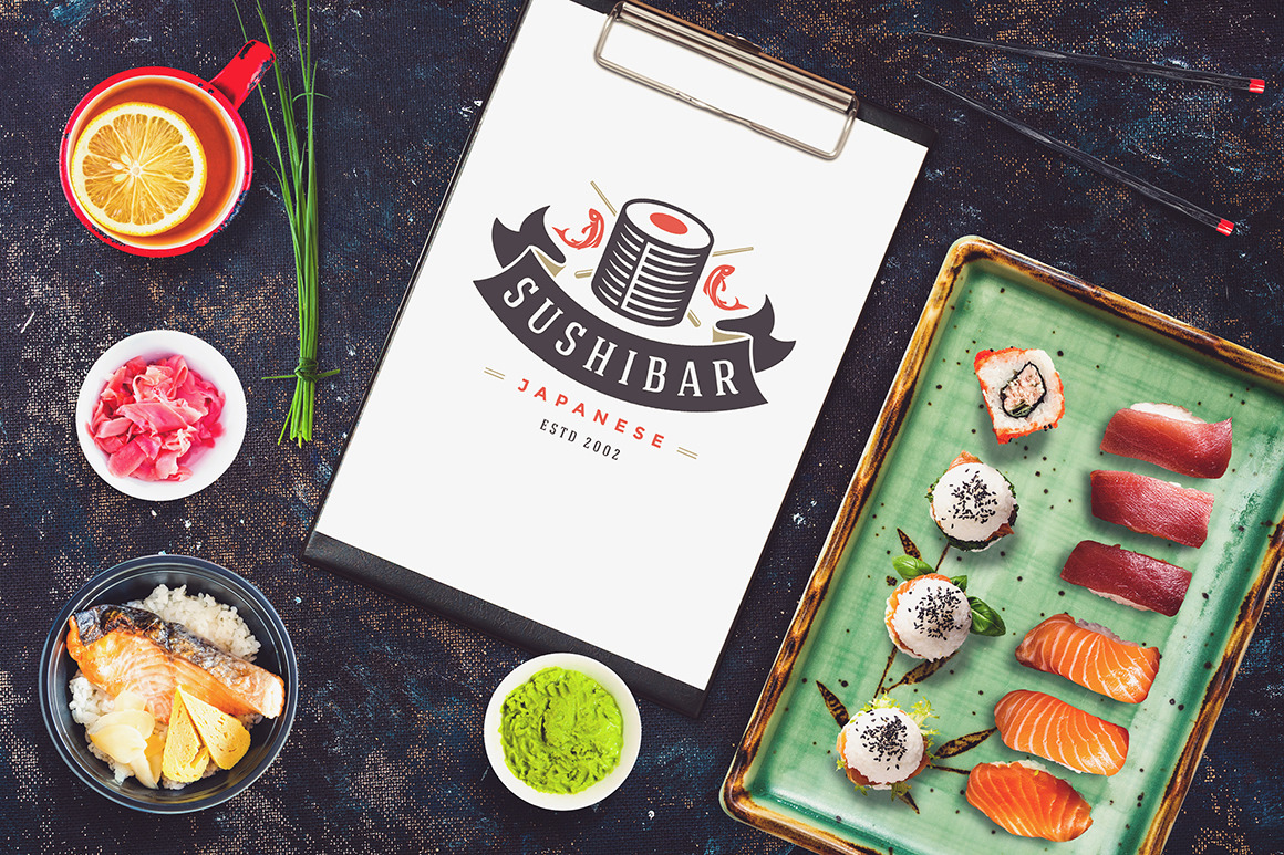 18 Sushi Bar Logos and Badges