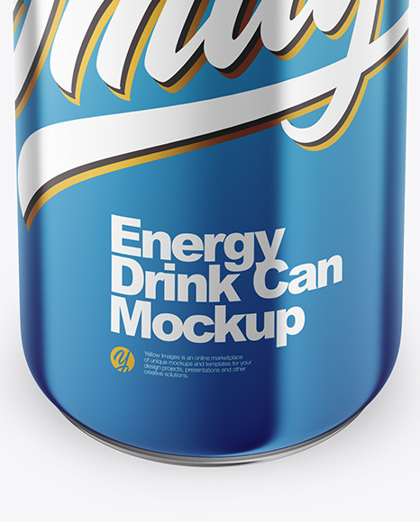 Metallic Drink Can Mockup