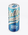 Metallic Drink Can With Condensation Mockup