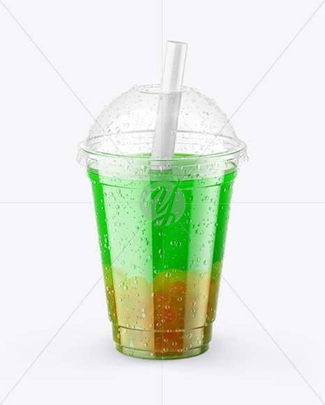 Fruit Bubble Tea Cup Mockup